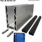 Anodized Aluminum Glass Channel 118" Long (G1005) - SHEMONICO