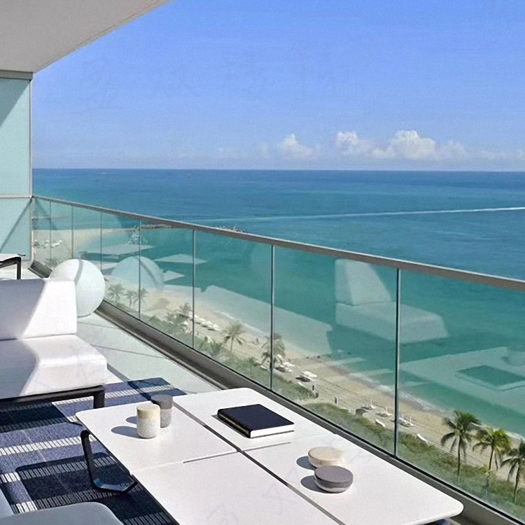 Slim Cap Rail for Glass Railing  10 ft U Channel Stainless Steel Black Finish (G1013-BLK) - SHEMONICO