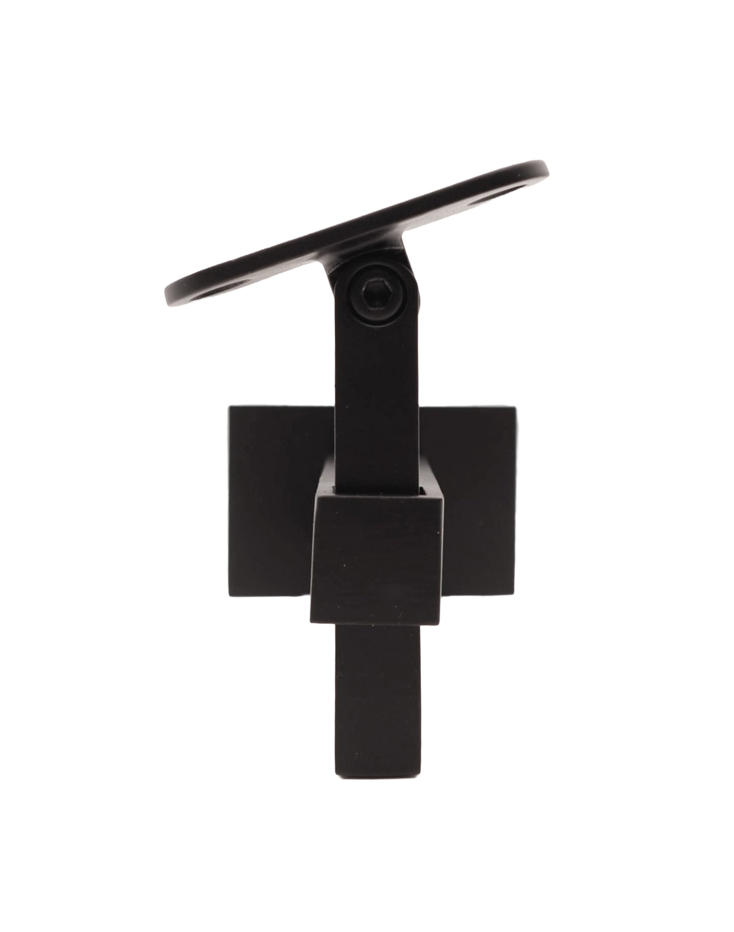 Square Adjustable Wall to Handrail Bracket Tube Mounting Black Finish (G1025-BLK-SQR) - SHEMONICO