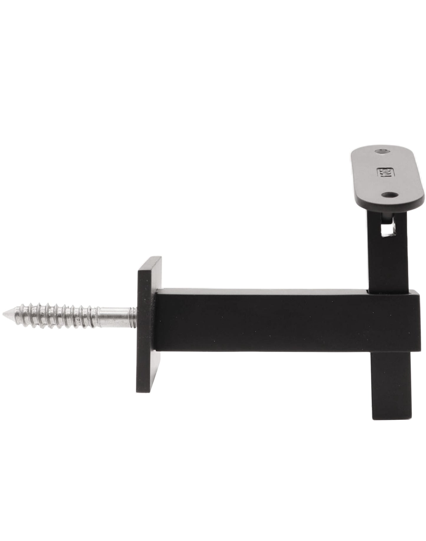 Square Adjustable Wall to Handrail Bracket Tube Mounting Black Finish (G1025-BLK-SQR) - SHEMONICO