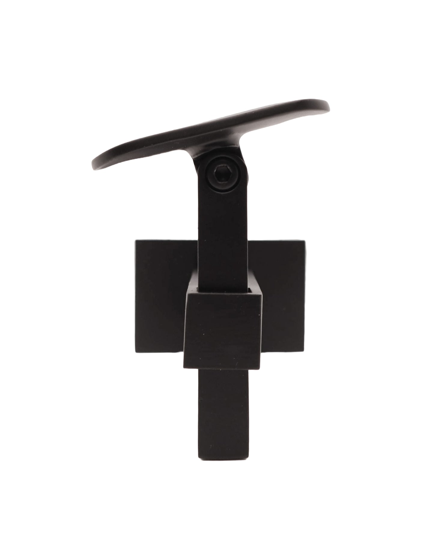 Square Adjustable Wall to Handrail Bracket Tube Mounting Black Finish (G1025-BLK-SQR) - SHEMONICO