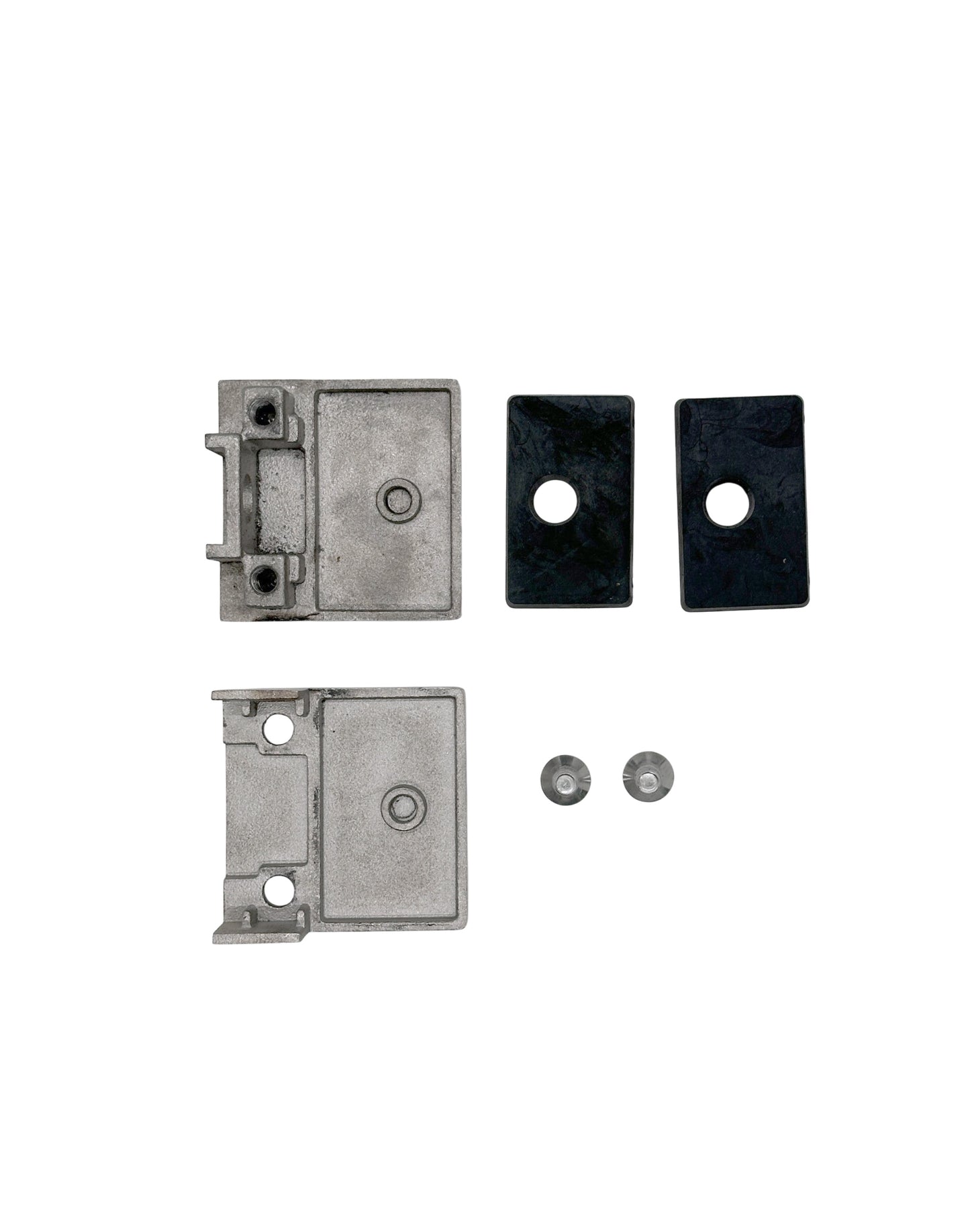 Stainless Steel 304 Grade Square Flat 1-1/2" Post Glass Clamp 2 1/8" x 2 1/8" for 1/2" Glass Satin Finish (G1091) - SHEMONICO