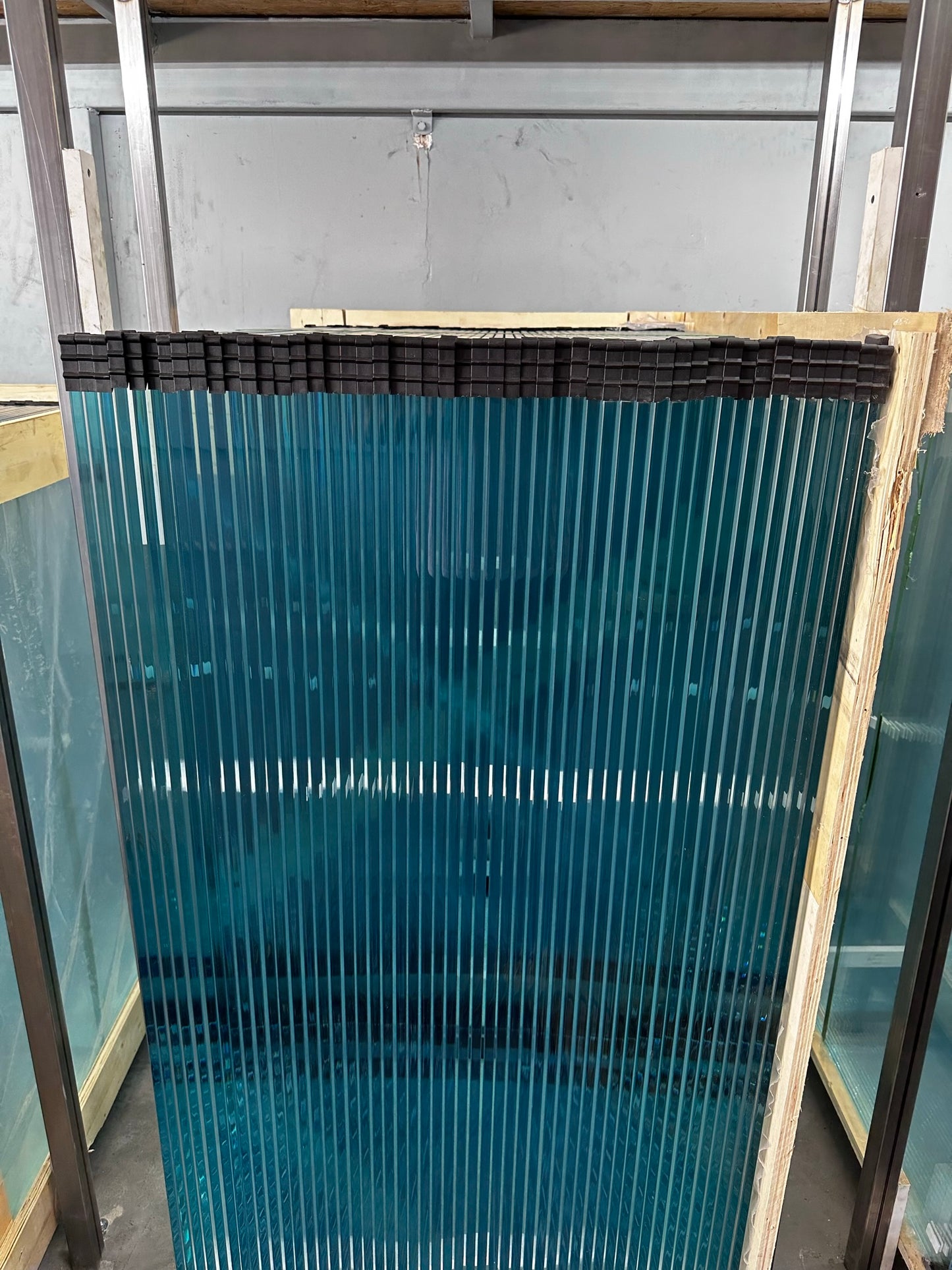 1/2" Clear Tempered Railing Glass Panel Flat Polished 42" High - SHEMONICO