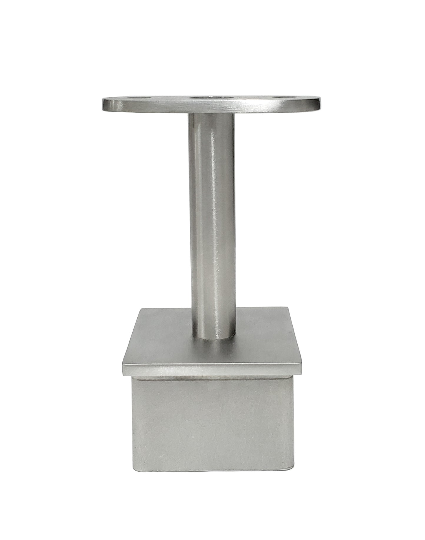 Round Straight Stem Post Handrail Bracket Stainless Steel 316 for 2" Post Fitting (P0100-200-FIX-ROUND) - SHEMONICO