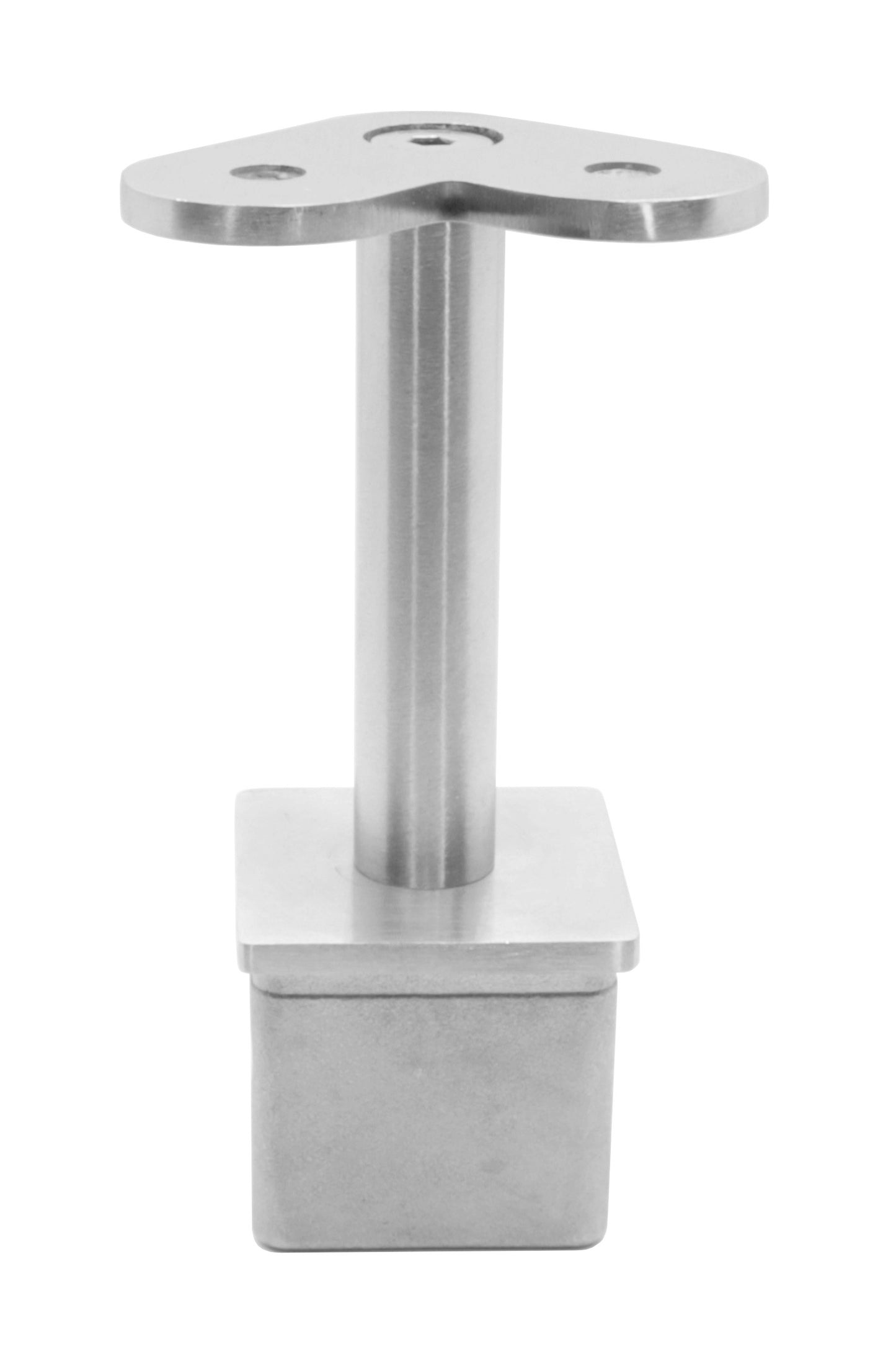 90 Degree Round Stem Post Handrail Bracket Stainless Steel for 2" Post Fitting (P0200-90-TOP-ROUND) - SHEMONICO