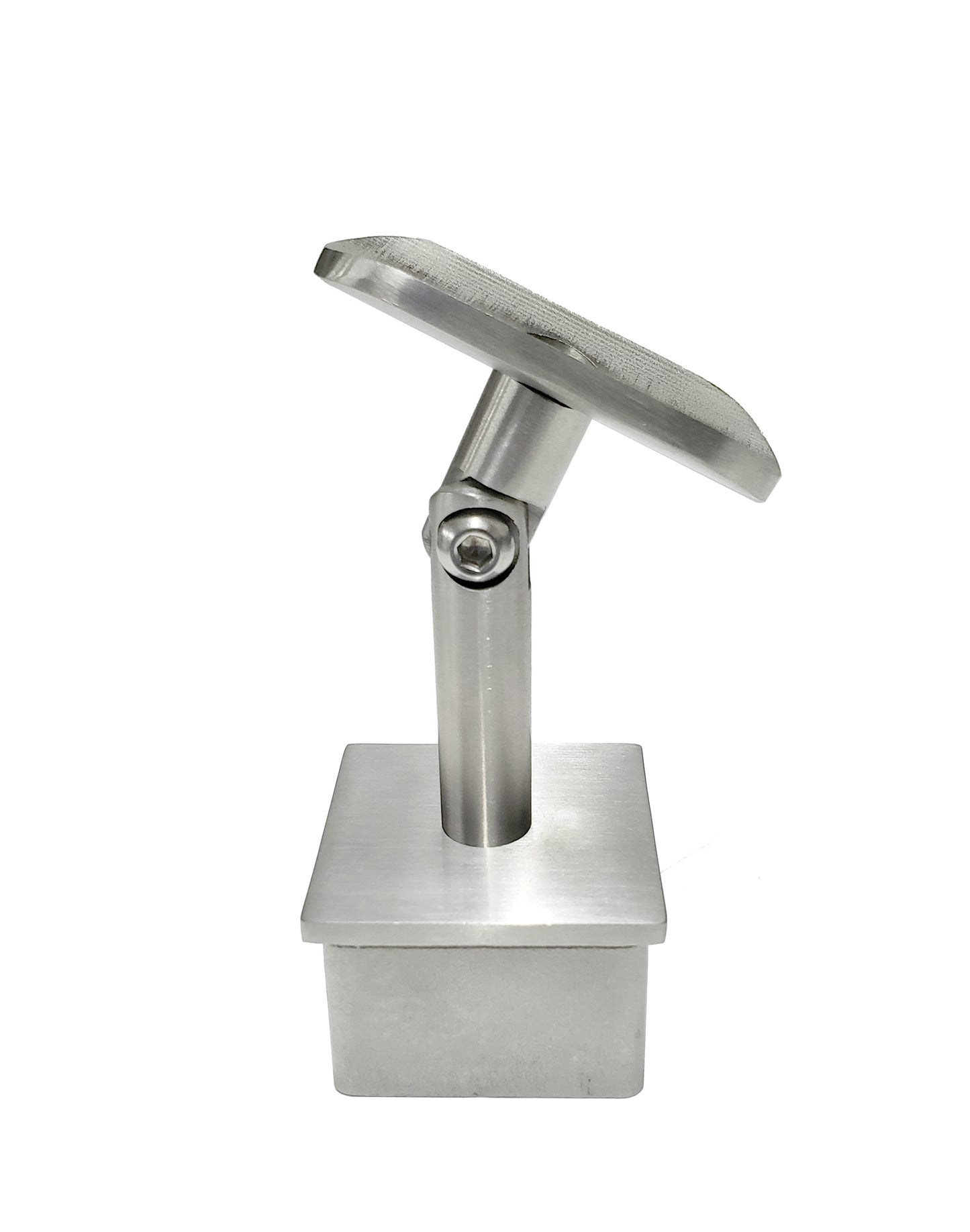 Adjustable Round Stem Post Handrail Bracket Stainless Steel for 2" Post Fitting (P0200-ADJ-TOP-ROUND) - SHEMONICO