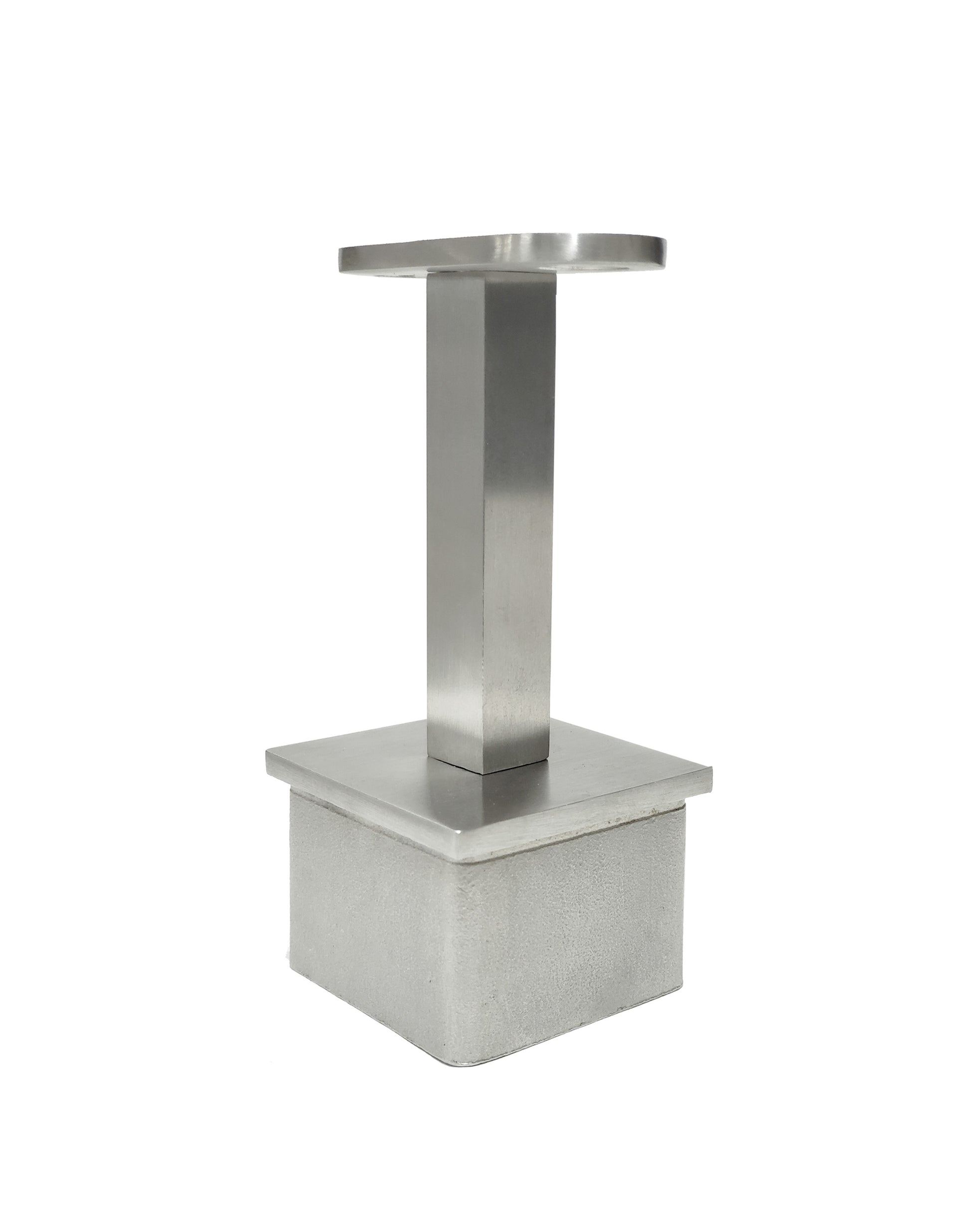 Fixed Square Stem Post Handrail Bracket Stainless Steel for 2" Post Fitting (P0200-FIX-TOP-SQUARE) - SHEMONICO