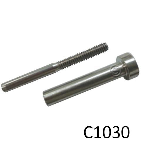 Stainless Steel Invisi Stud & Receiver (C1030) - SHEMONICO