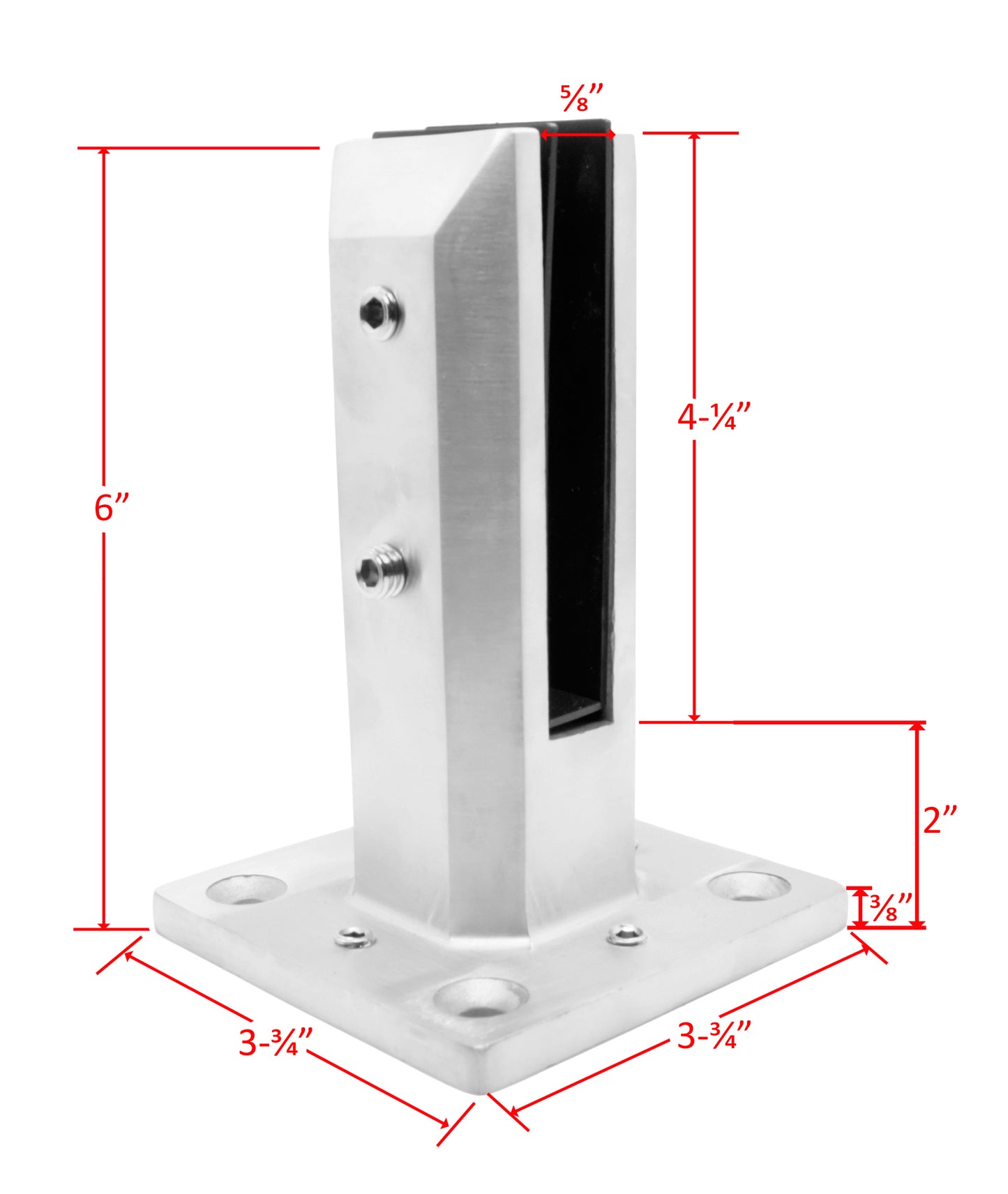 Stainless Steel Glass Spigot Pool Fence Balustrade with Leveling Glass Railing (G1100) - SHEMONICO