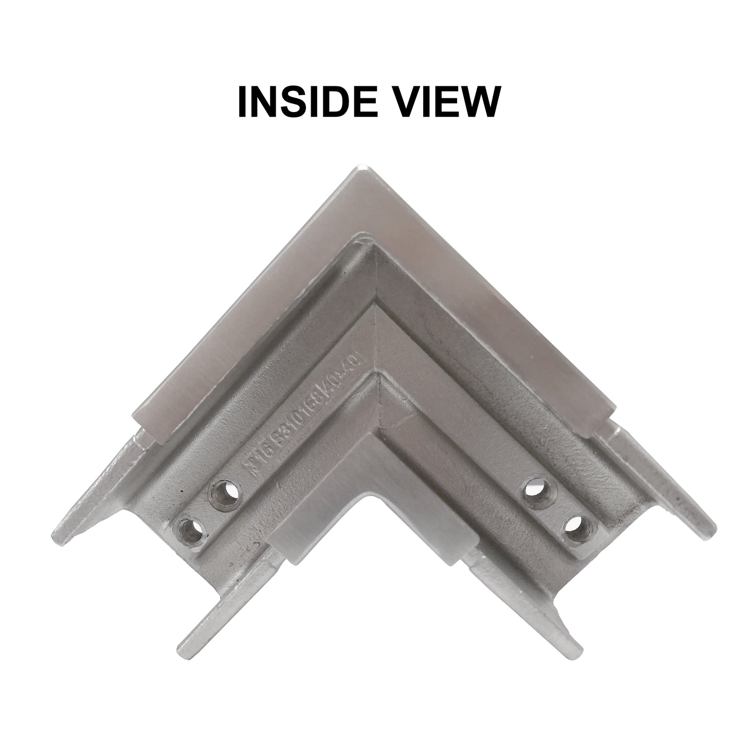 90 Degree Horizontal Corner Elbow for 1-1/2" Square Glass Cap Railing T316 (G1110-150-150) - SHEMONICO