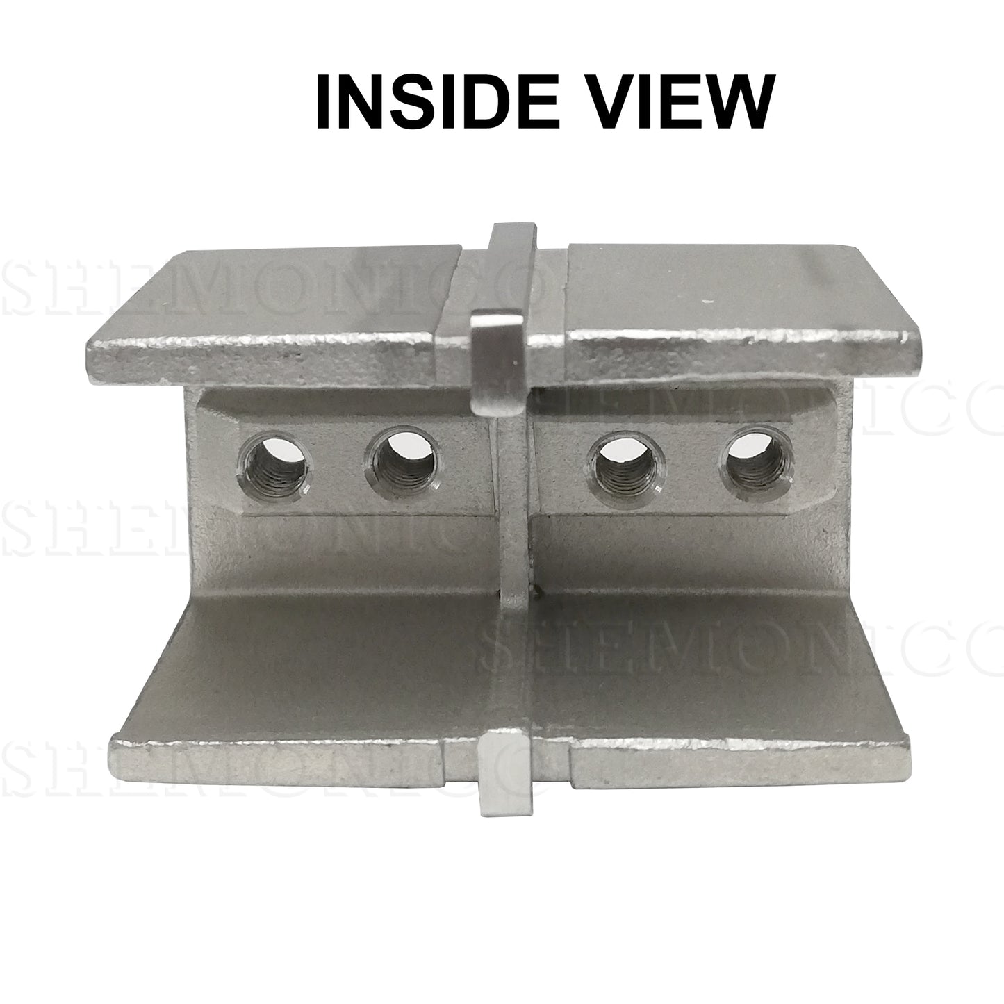 Square Connector for 1-1/2" Square Cap Railing Slot Tube Stainless Steel T316 (G1120-150-150) - SHEMONICO