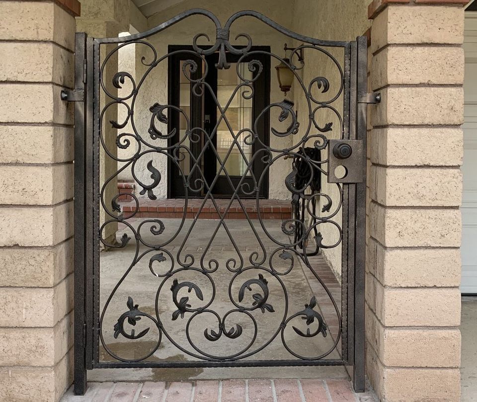 Decorative Ornamental Panel Fence 56" x 40" Wrought Iron Metal Outdoor (70038) - SHEMONICO