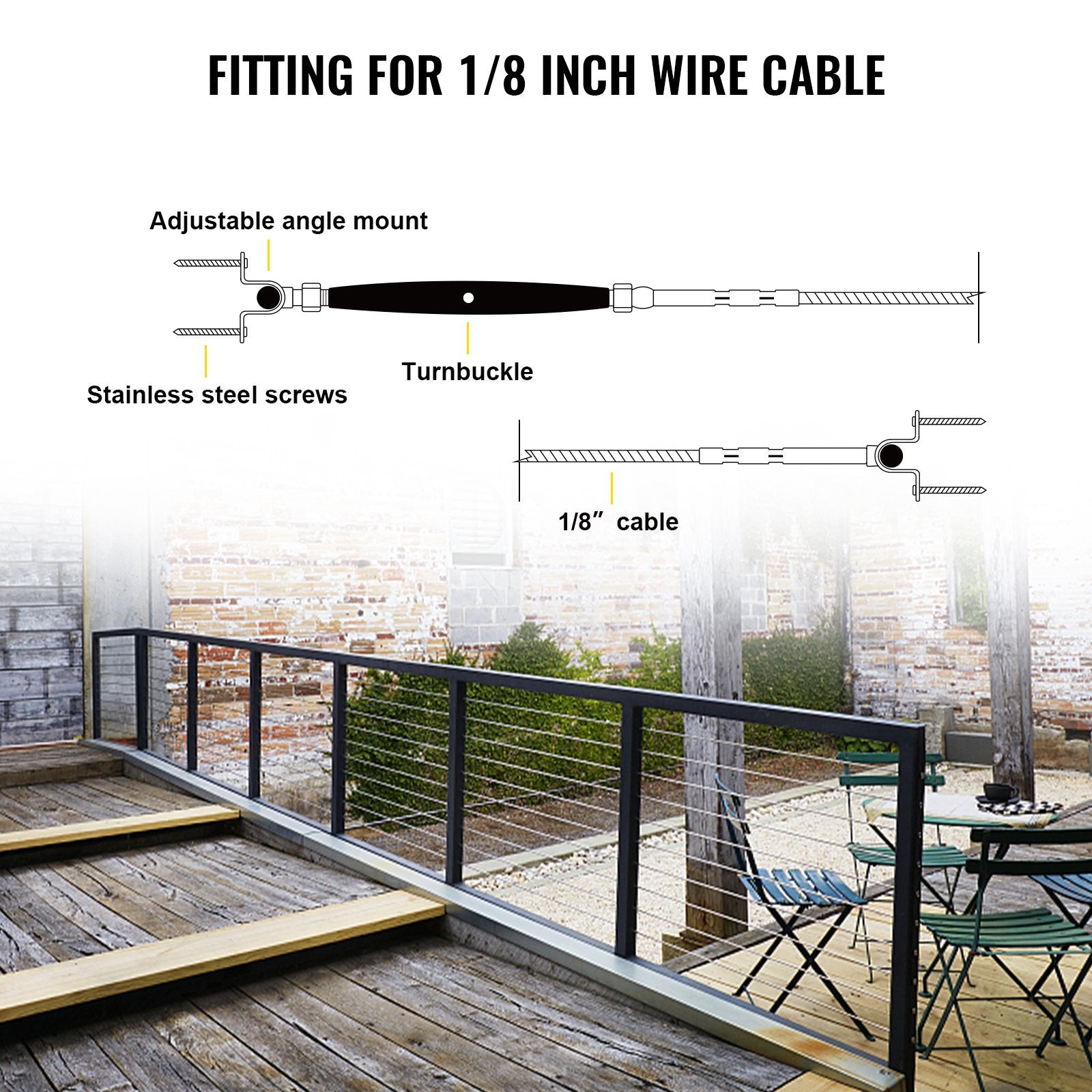 Deck Toggle & Swage Stud Turnbuckle (C1021) - SHEMONICO