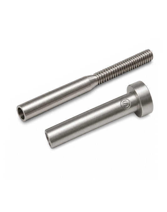 Stainless Steel Invisi Stud & Receiver Brush Finish (C1030-BRS) - SHEMONICO