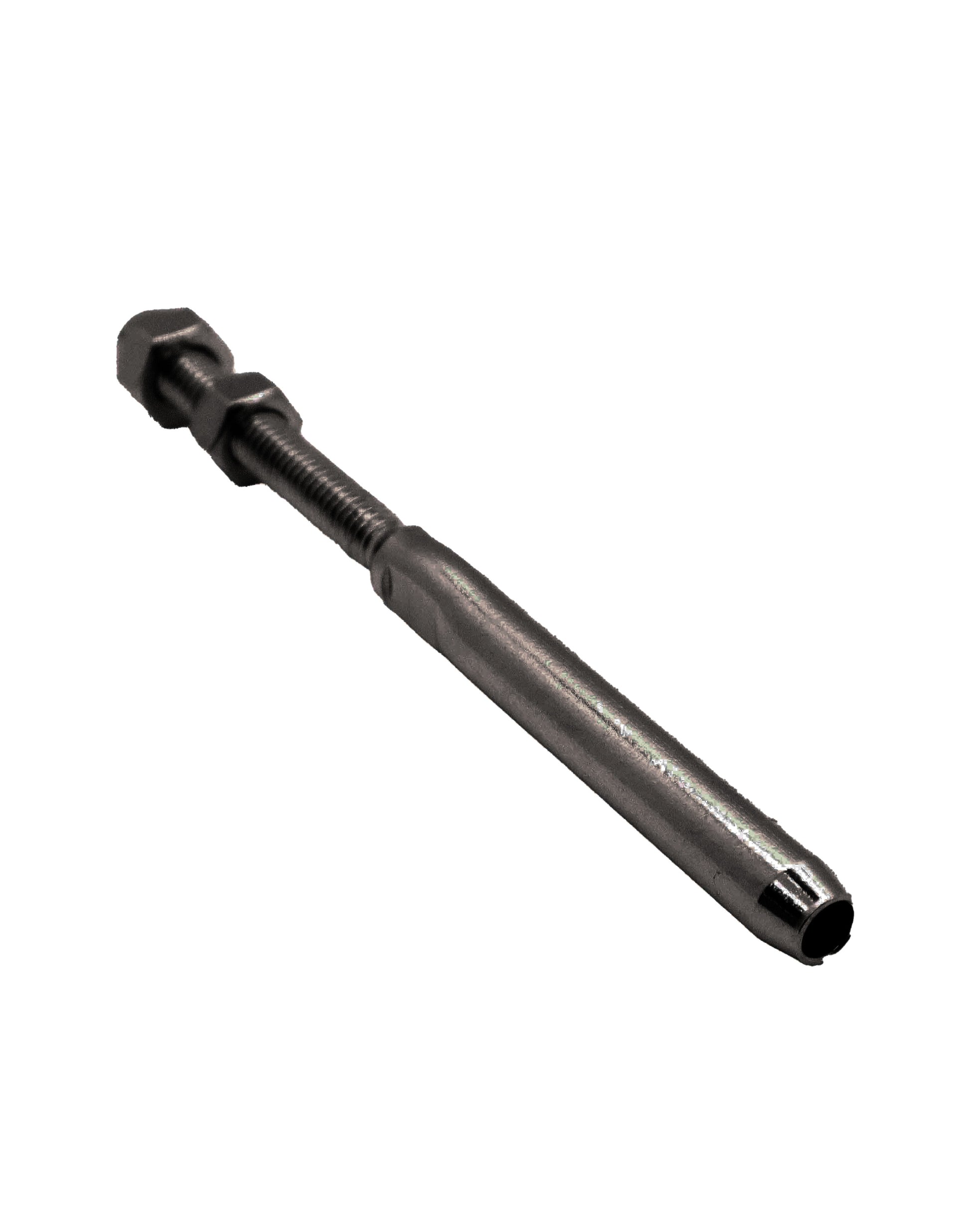 Hand Swage Threaded Stud for 1/4" Stainless Steel Cable Black Finish (C1036-014-BLK) - SHEMONICO