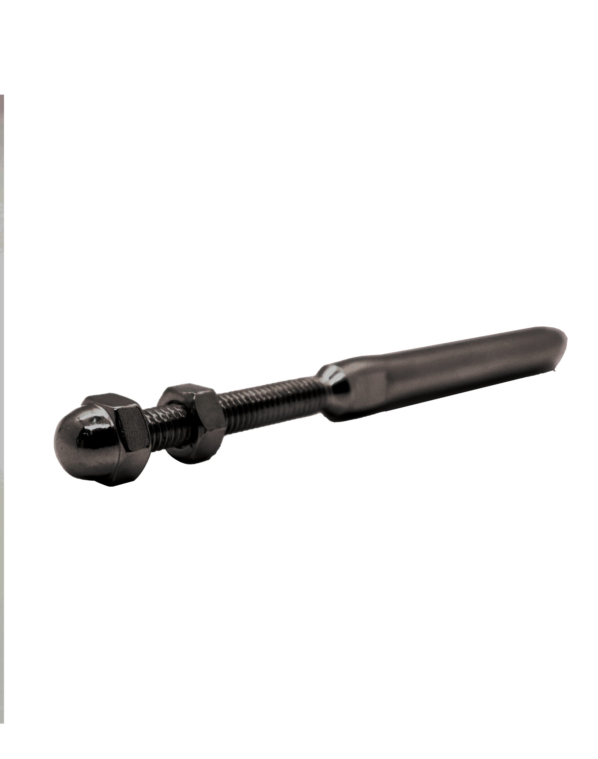 Hand Swage Threaded Stud for 1/4" Stainless Steel Cable Black Finish (C1036-014-BLK) - SHEMONICO