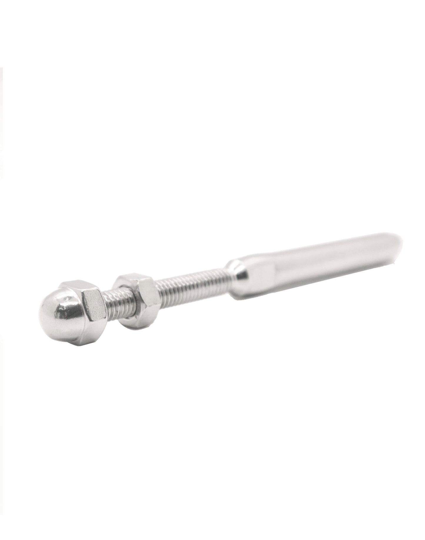 Hand Swage Threaded Stud for 1/4" Stainless Steel Cable Brush Finish (C1036-014-BRS) - SHEMONICO
