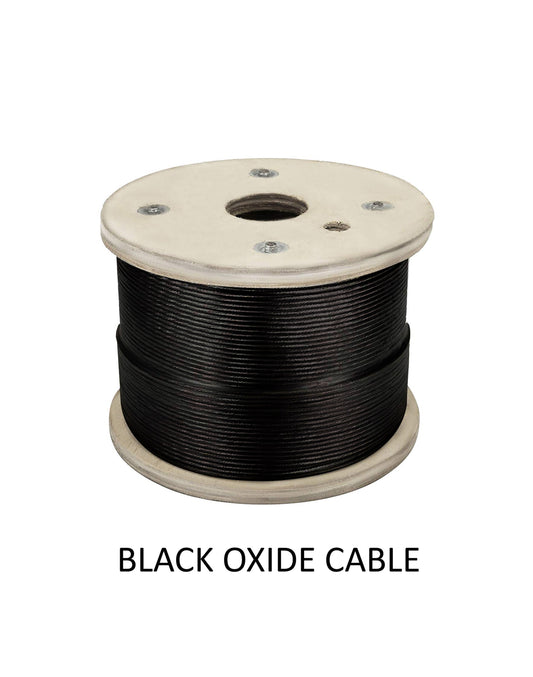 Stainless Steel Black Oxide Cable 1/8" 3/16" Spool (C1046-B0) - SHEMONICO