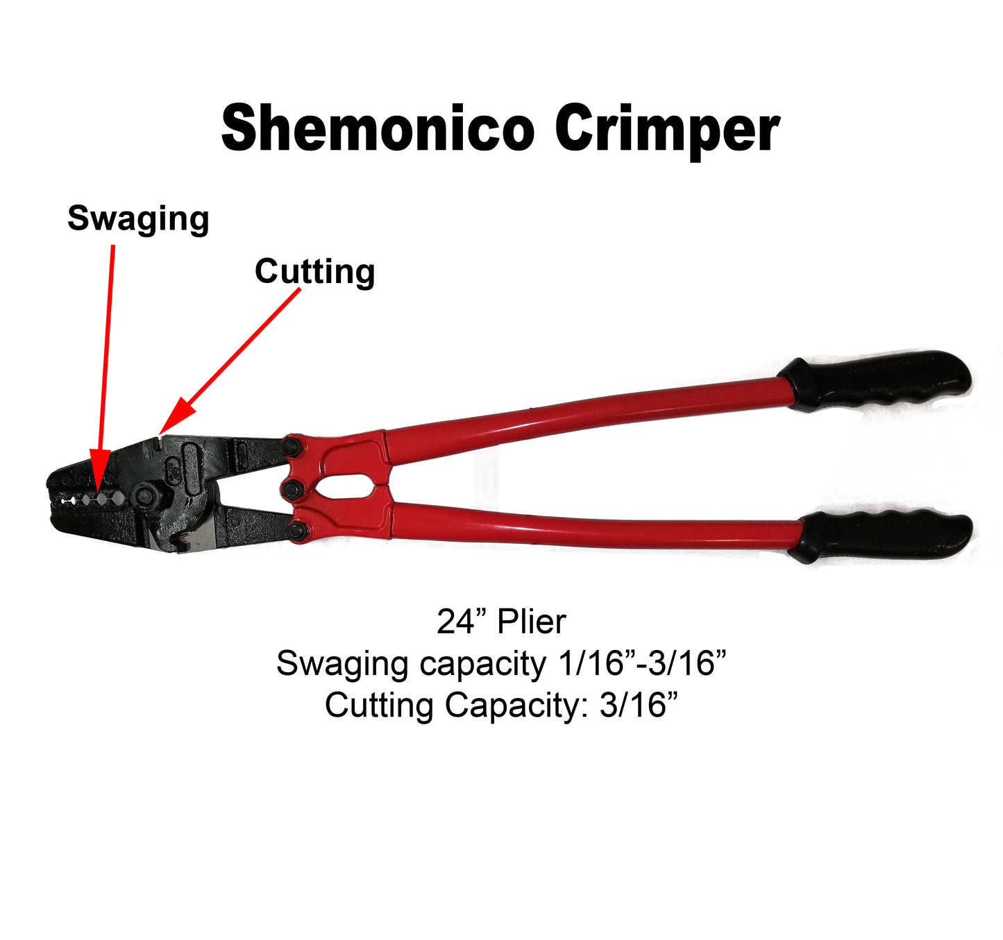 24" Swage Crimper and Cut Stainless Steel (C1048)