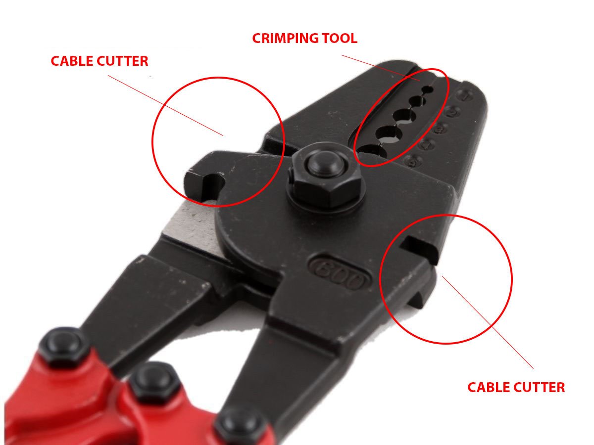 24" Swage Crimper and Cut Stainless Steel (C1048)