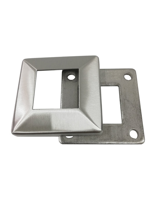 Stainless Steel 316 Grade Square Base Cover and Plate for 1-1/2" Post Fitting (C1060-150)
