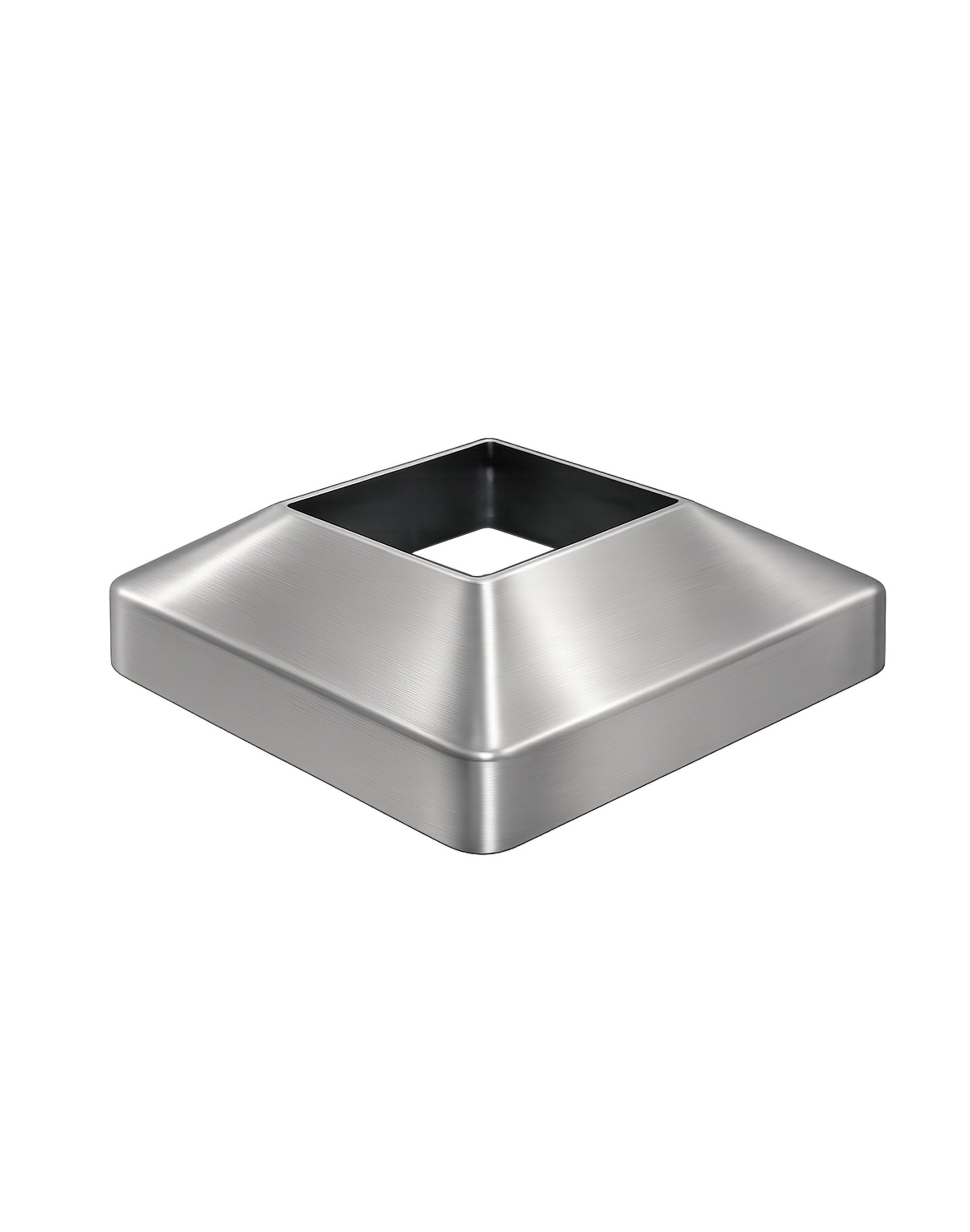 3" Stainless Steel 316 Grade Square Base Cover for 1-1/2" Post Fitting (C1060-150-SQR-300OUT) - SHEMONICO