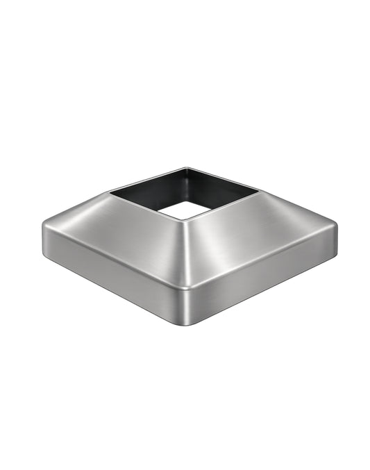 3" Stainless Steel 316 Grade Square Base Cover for 1-1/2" Post Fitting (C1060-150-SQR-300OUT) - SHEMONICO