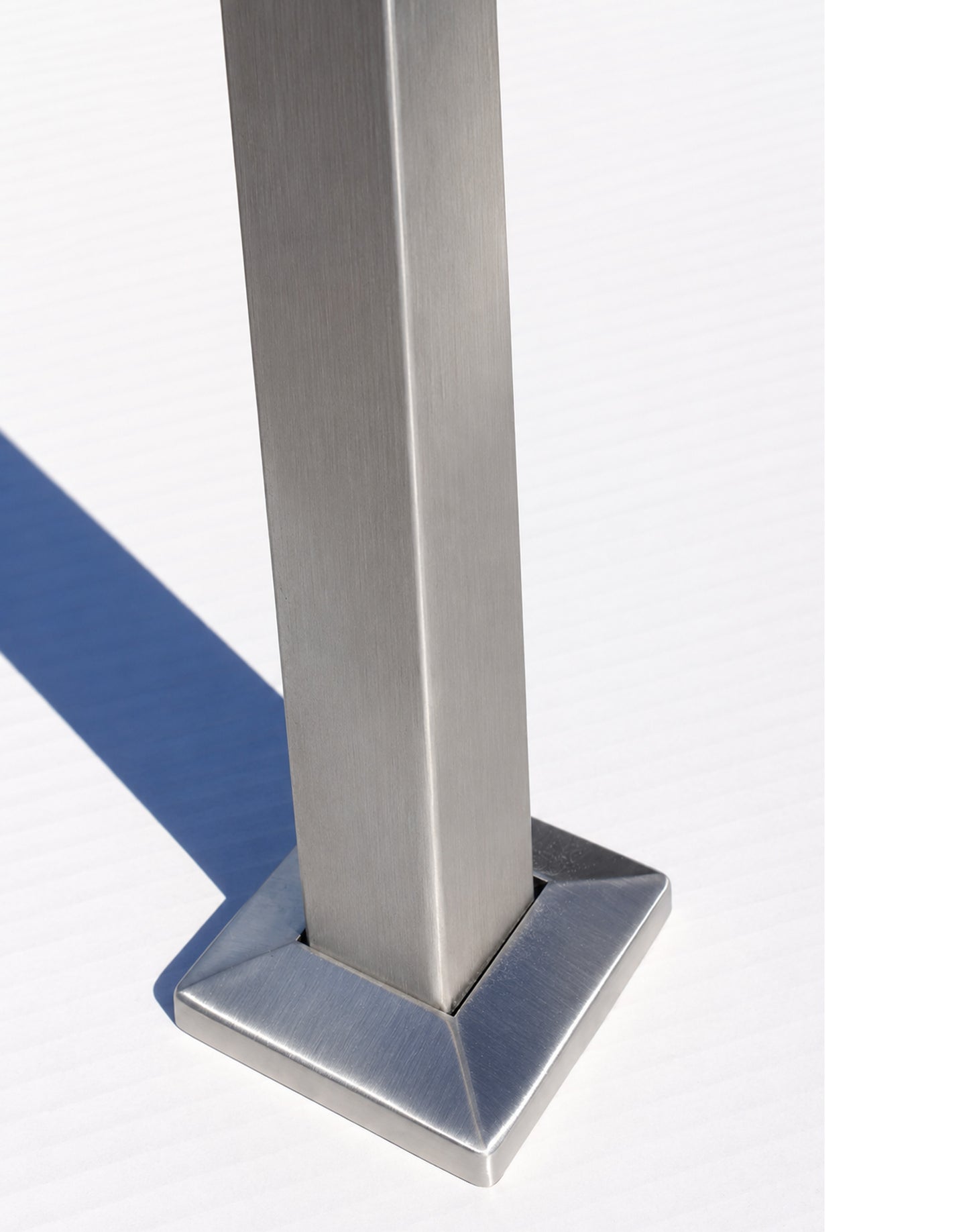 3" Stainless Steel 316 Grade Square Base Cover for 1-1/2" Post Fitting (C1060-150-SQR-300OUT) - SHEMONICO