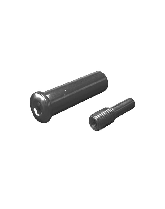 Black Mini Invisible Stud & Receiver Streamline Stainless Steel (C1120-BO) - SHEMONICO