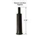 Black Mini Invisible Stud & Receiver Streamline Stainless Steel (C1120-BO) - SHEMONICO