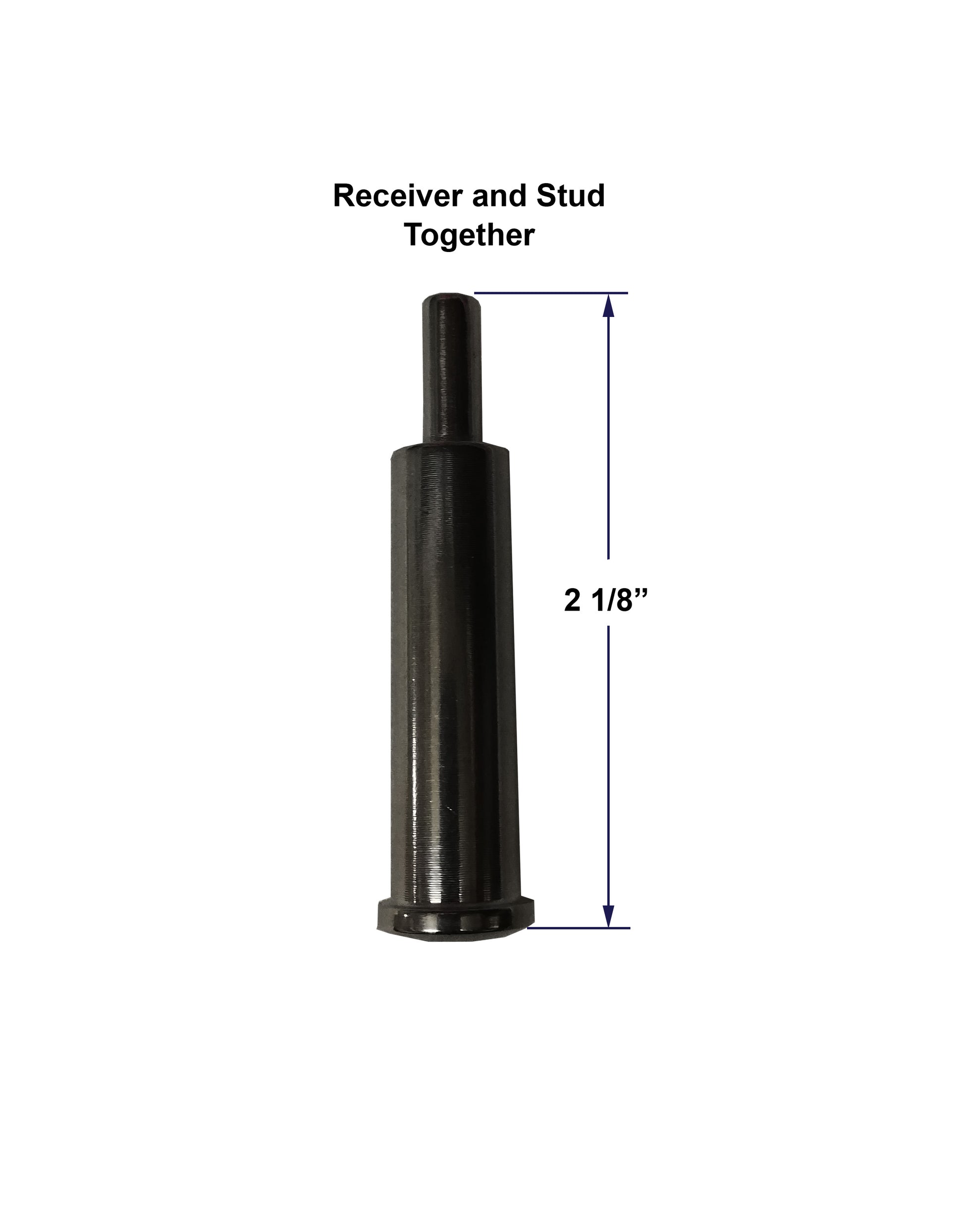 Black Mini Invisible Stud & Receiver Streamline Stainless Steel (C1120-BO) - SHEMONICO