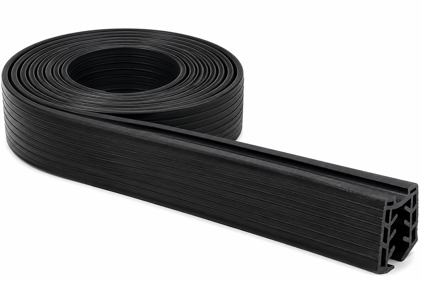 Slot Round Tube Cap Rail for Glass Railing  19 ft U Channel Stainless Steel (G1030)