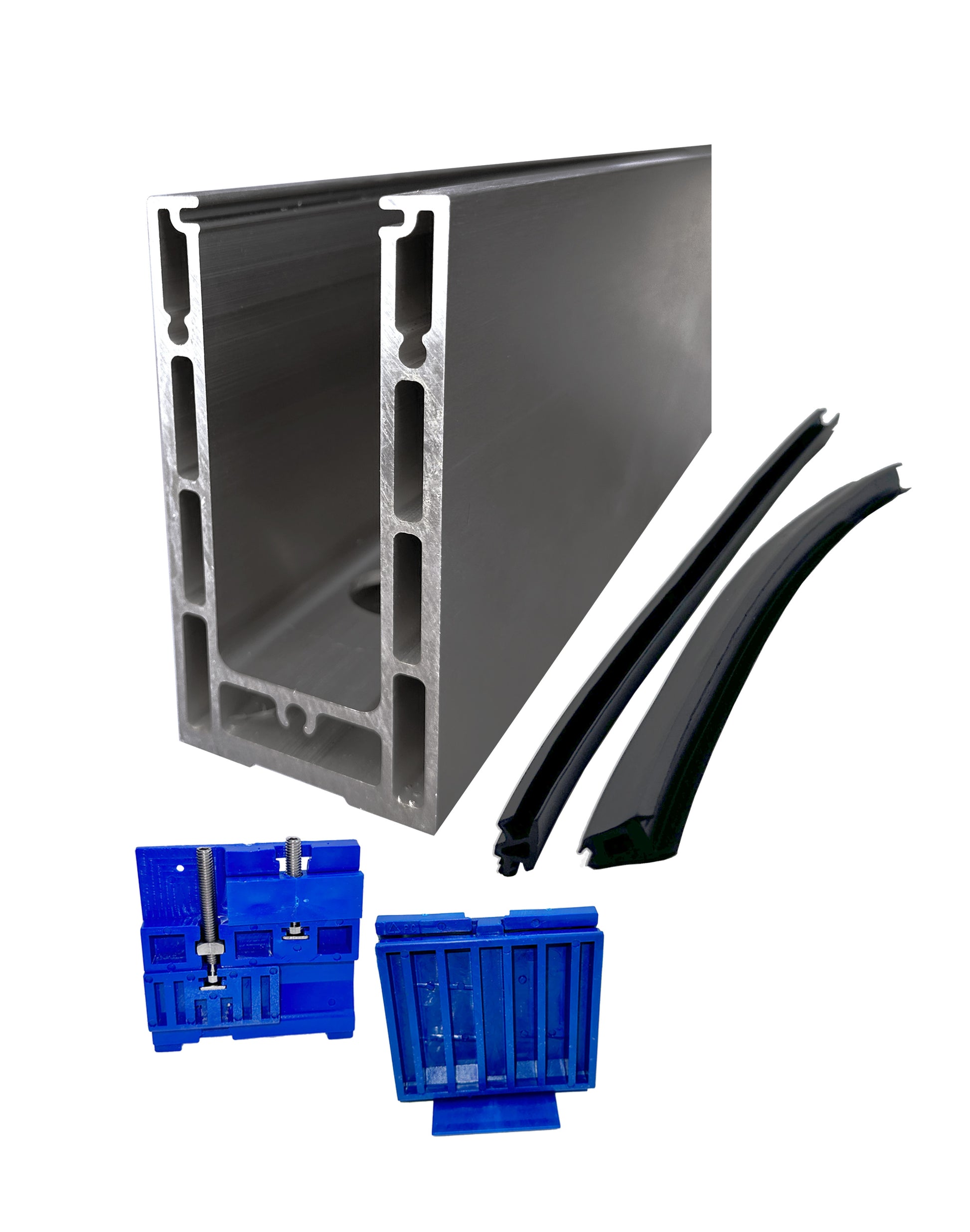 Corner for Anodized Aluminum Glass Channel Black Finish (G1006-COR-BLK) - SHEMONICO