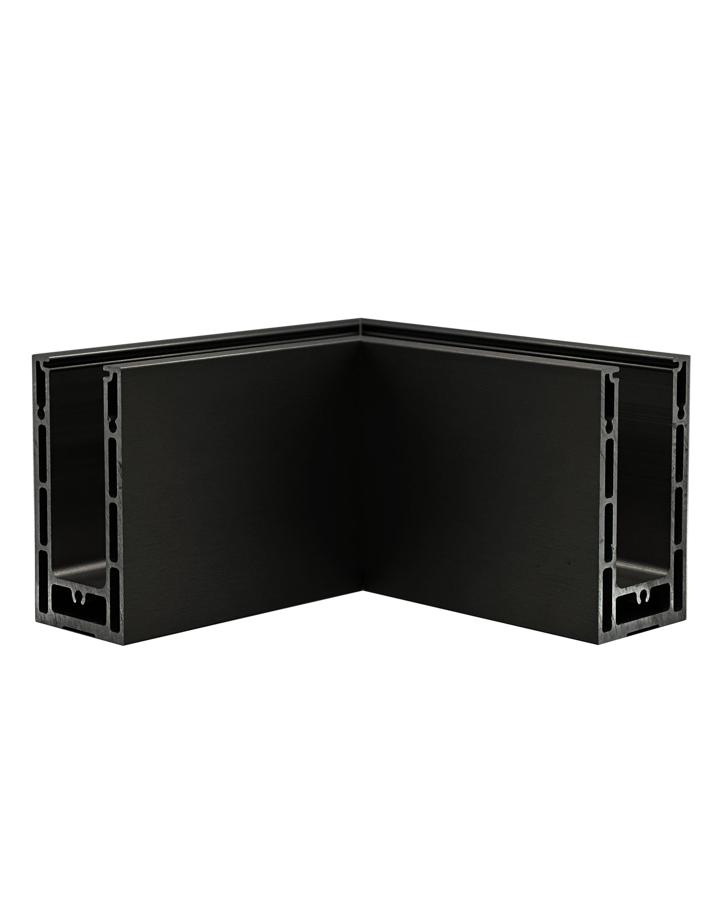 Corner for Anodized Aluminum Glass Channel Black Finish (G1006-COR-BLK) - SHEMONICO