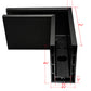 Corner for Anodized Aluminum Glass Channel Black Finish (G1006-COR-BLK) - SHEMONICO