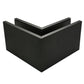 Corner for Anodized Aluminum Glass Channel Black Finish (G1006-COR-BLK) - SHEMONICO