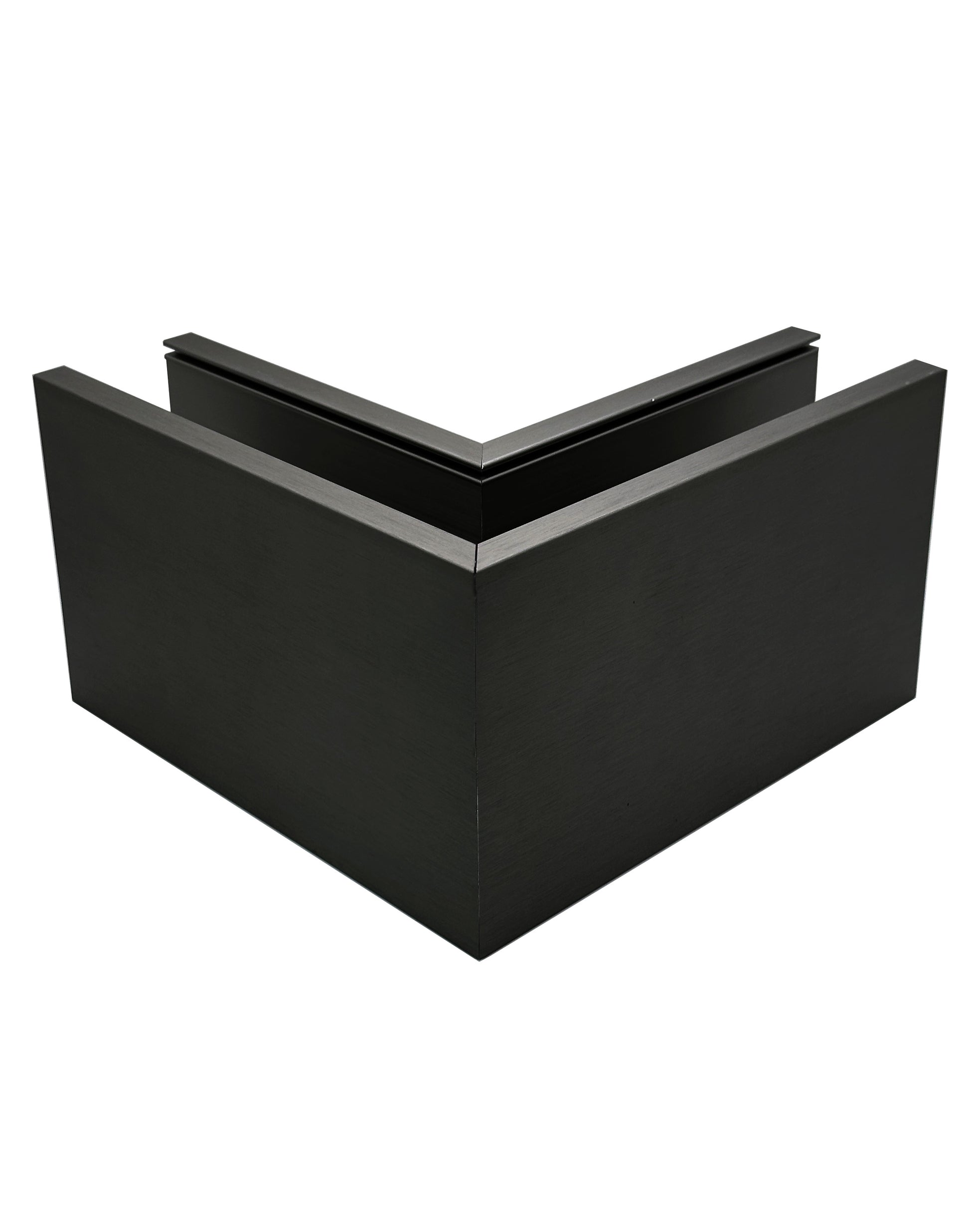 Corner for Anodized Aluminum Glass Channel Black Finish (G1006-COR-BLK) - SHEMONICO