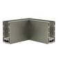 Corner for Anodized Aluminum Glass Channel Brush Finish (G1006-COR-BRS) - SHEMONICO