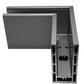 Corner for Anodized Aluminum Glass Channel Brush Finish (G1006-COR-BRS) - SHEMONICO
