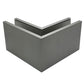 Corner for Anodized Aluminum Glass Channel Brush Finish (G1006-COR-BRS) - SHEMONICO