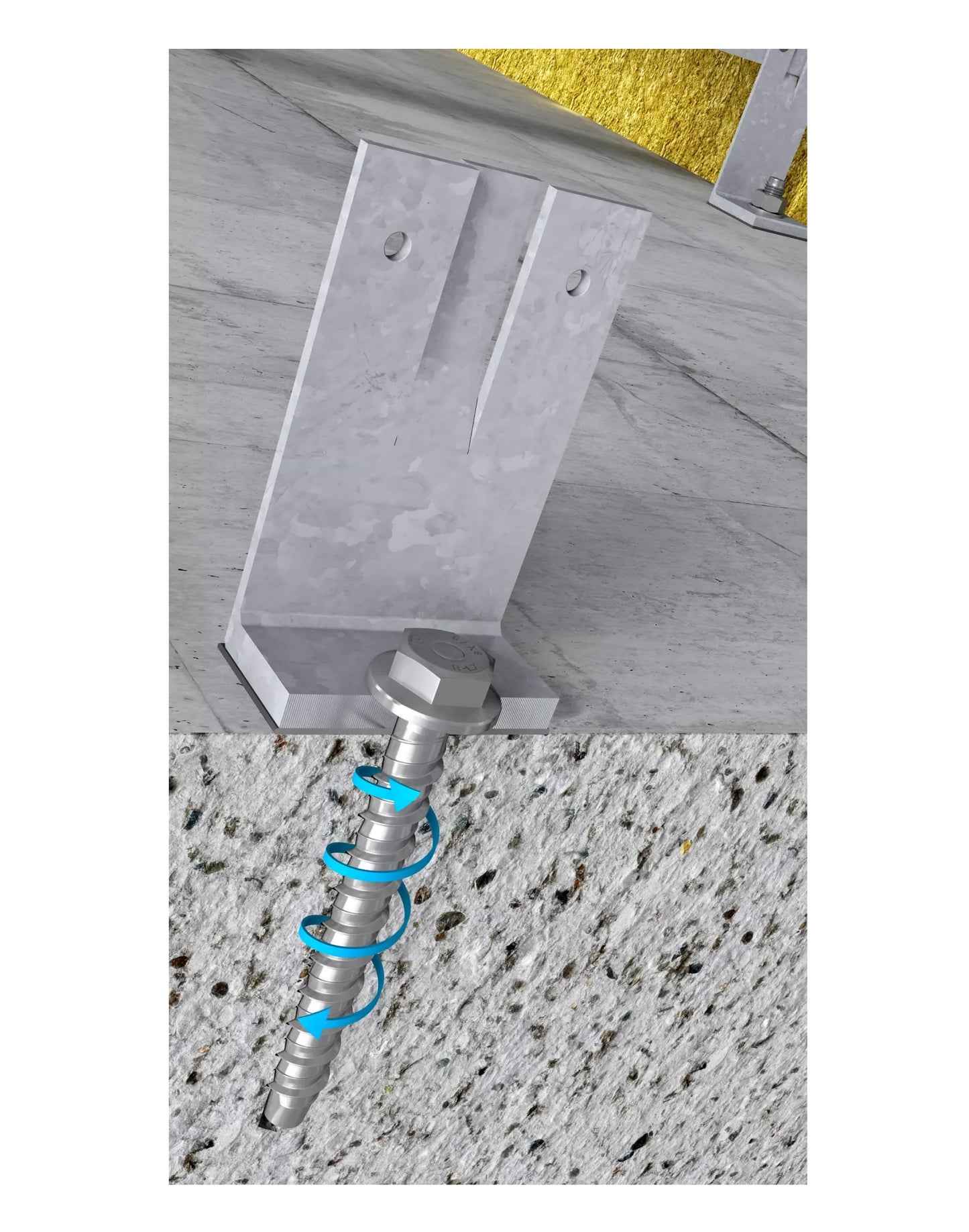 Concrete Bolt Hexagonal Head  Zinc Plated for Channel (G1006-SCW) - SHEMONICO