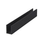 Slim Cap Rail for Glass Railing  10 ft U Channel Stainless Steel Black Finish (G1013-BLK) - SHEMONICO