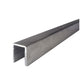 Slim Aluminum Cap Rail for Glass Railing 10 ft long Brush Finish (G1012-BRS) - SHEMONICO