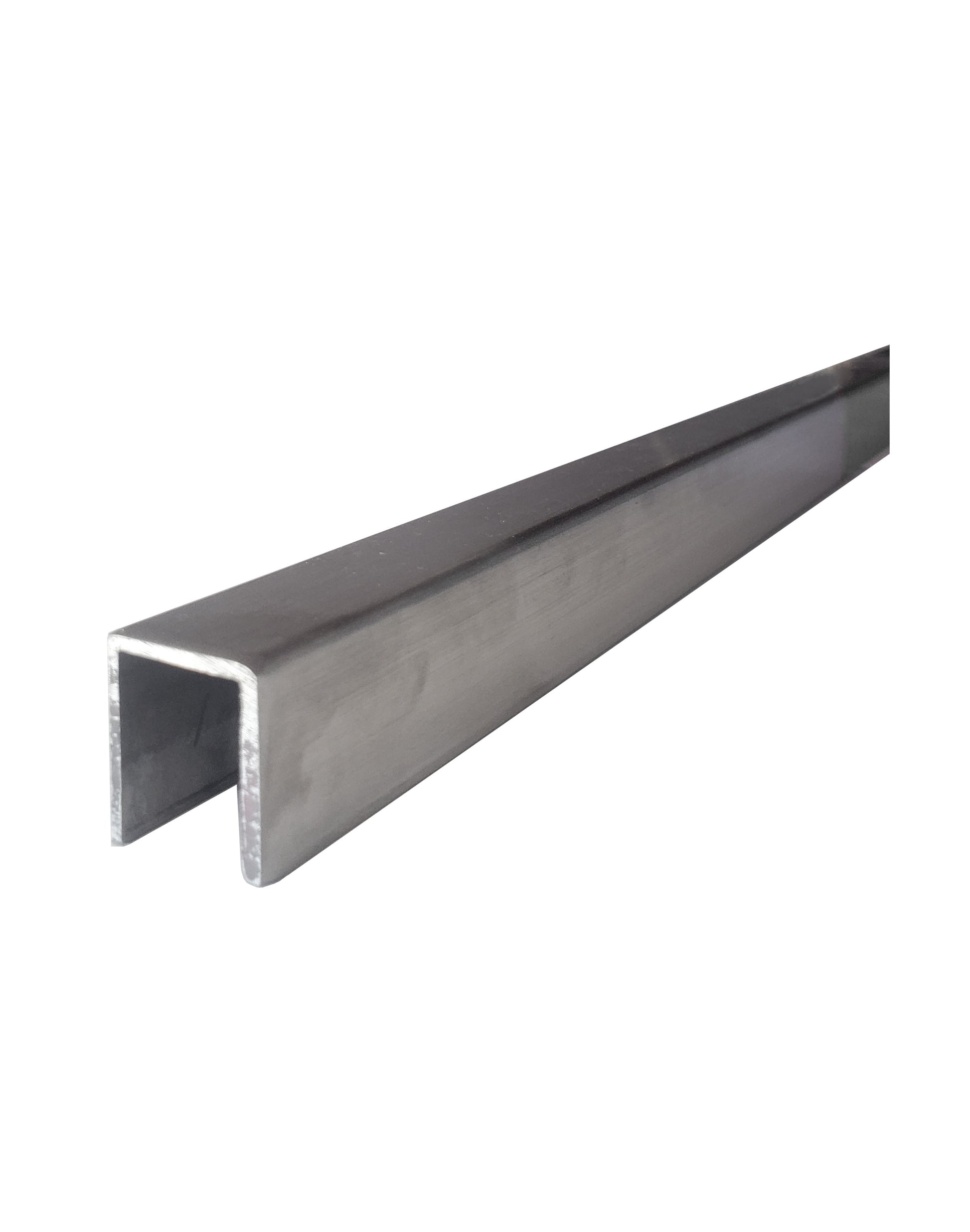 Slim Cap Rail for Glass Railing  10 ft U Channel Stainless Steel (G1013-BRS) - SHEMONICO