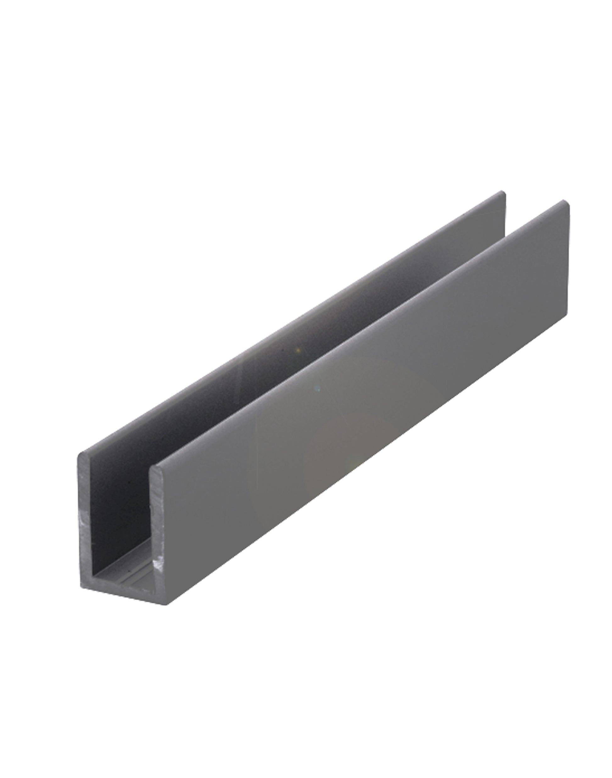 Slim Aluminum Cap Rail for Glass Railing 10 ft long Brush Finish (G1012-BRS) - SHEMONICO