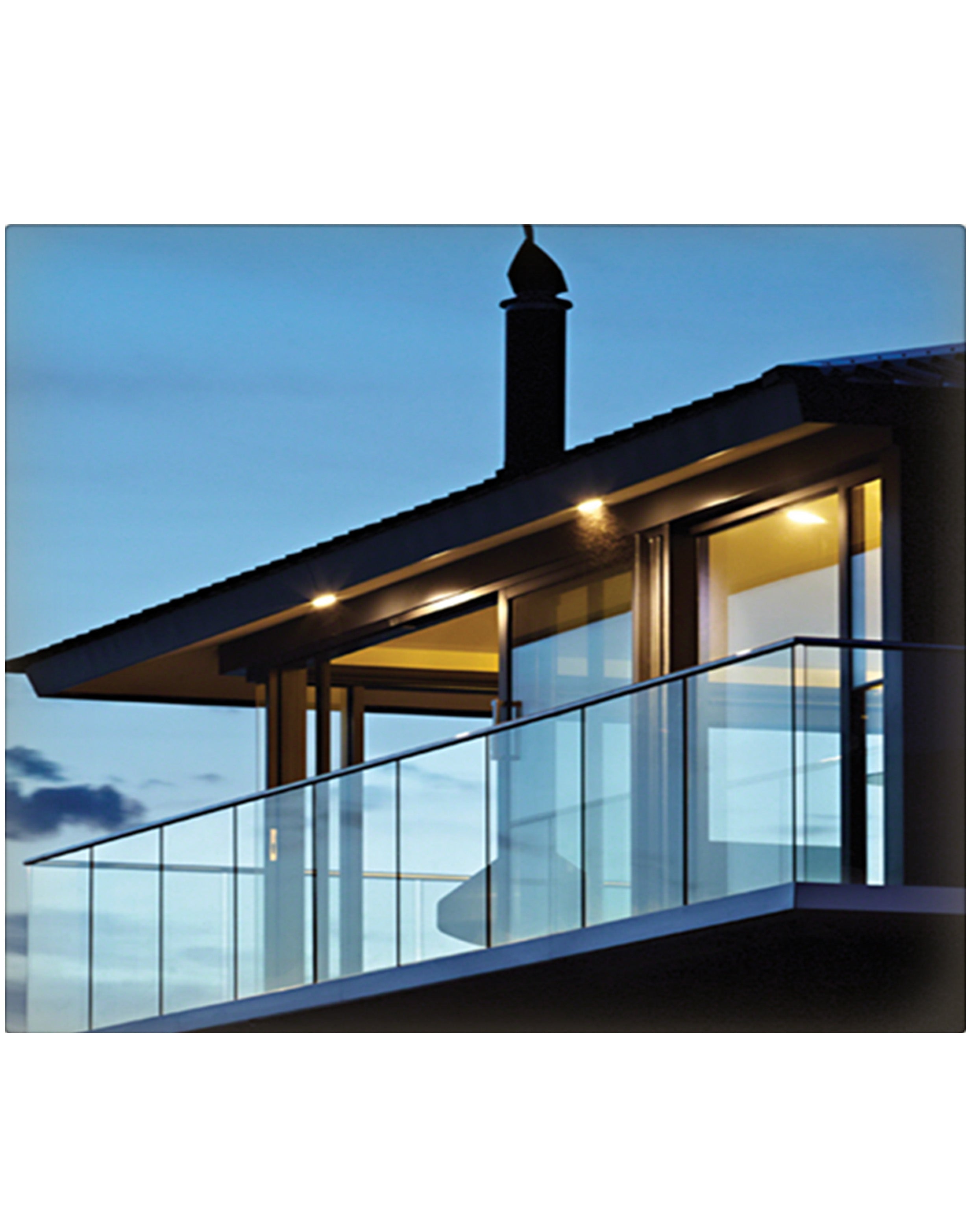 Slim Aluminum Cap Rail for Glass Railing 10 ft long Brush Finish (G101 ...