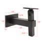 Square Adjustable Wall to Handrail Bracket Tube Mounting Black Finish (G1025-BLK-SQR) - SHEMONICO
