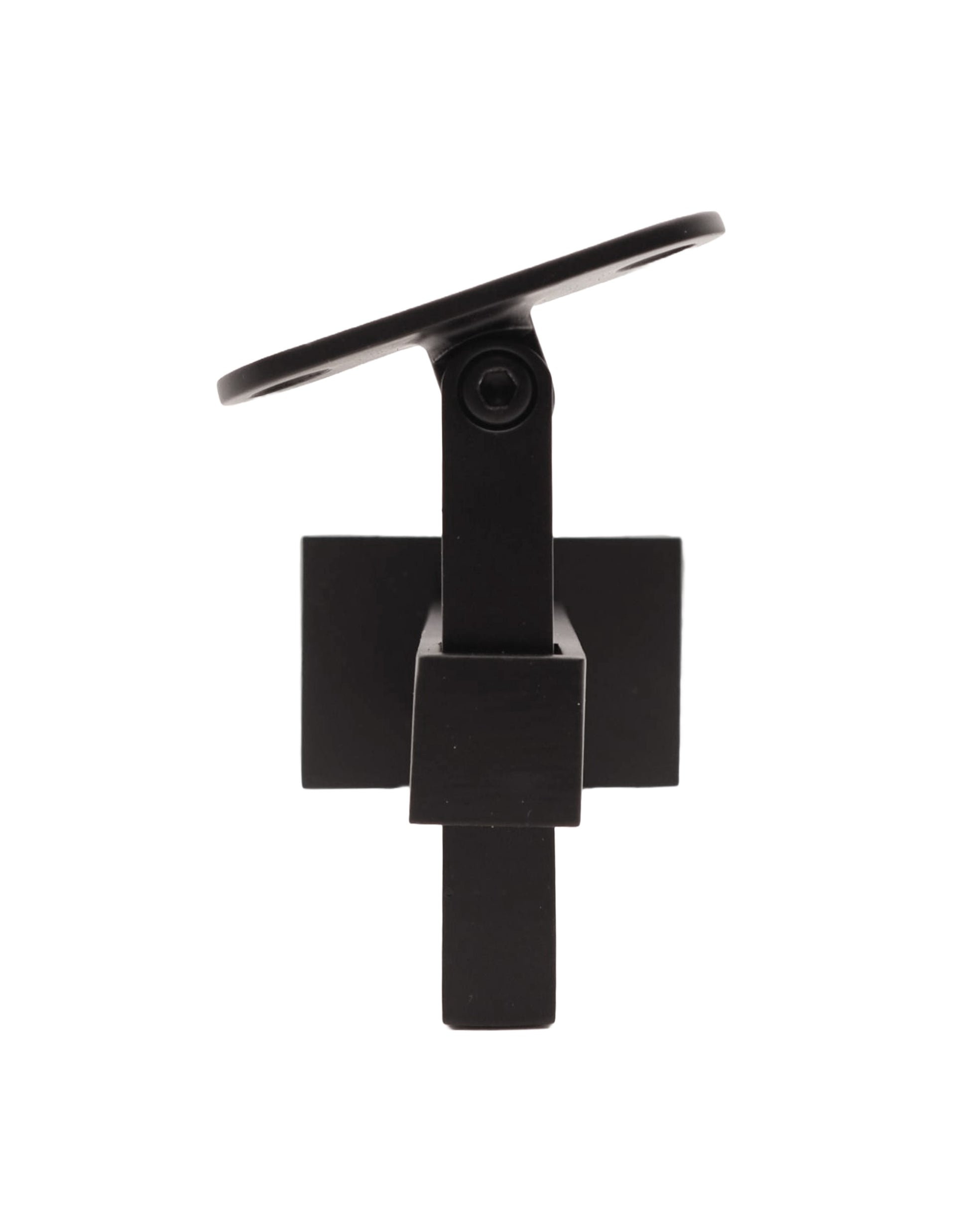 Square Adjustable Wall to Handrail Bracket Tube Mounting Black Finish (G1025-BLK-SQR) - SHEMONICO