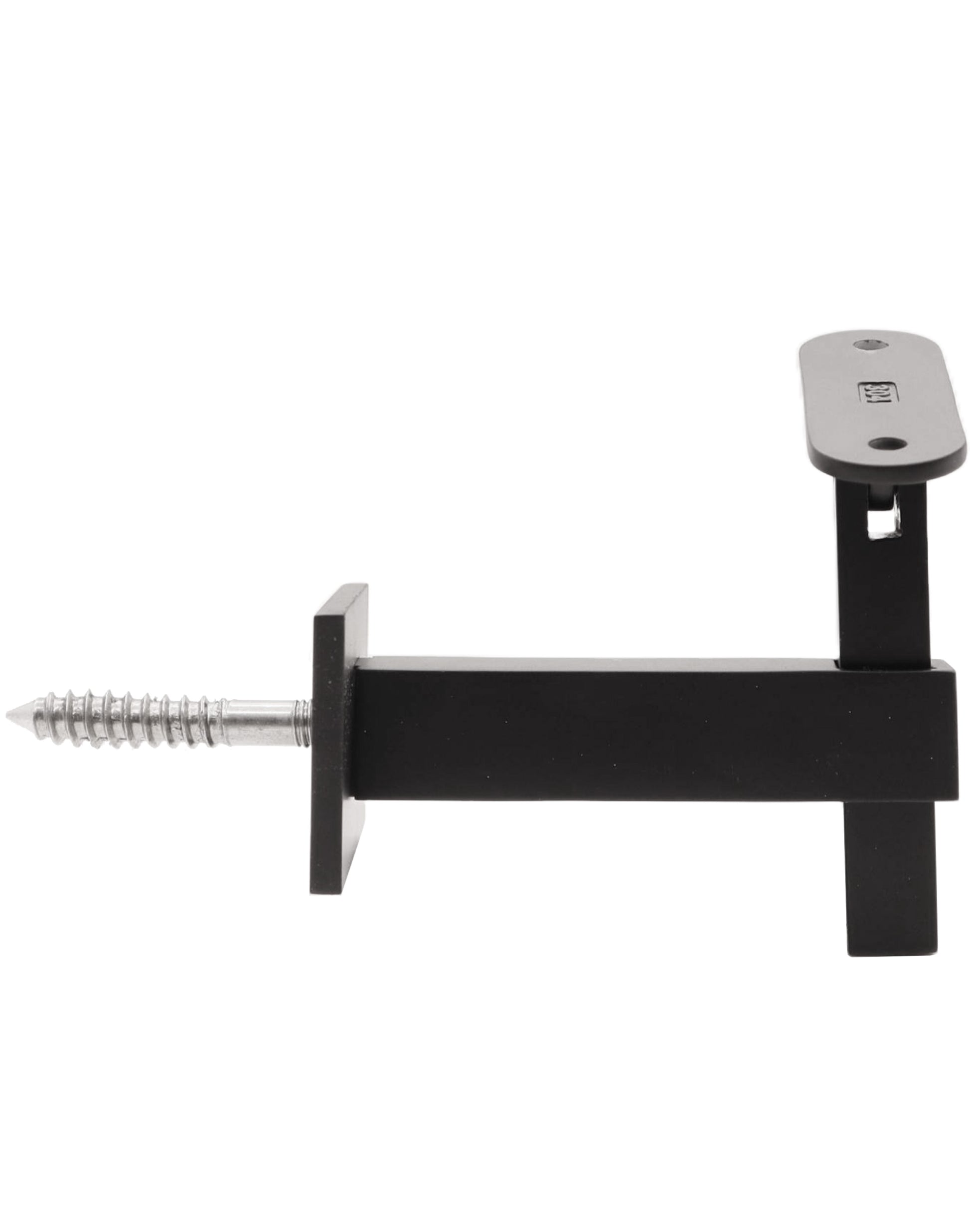 Square Adjustable Wall to Handrail Bracket Tube Mounting Black Finish (G1025-BLK-SQR) - SHEMONICO