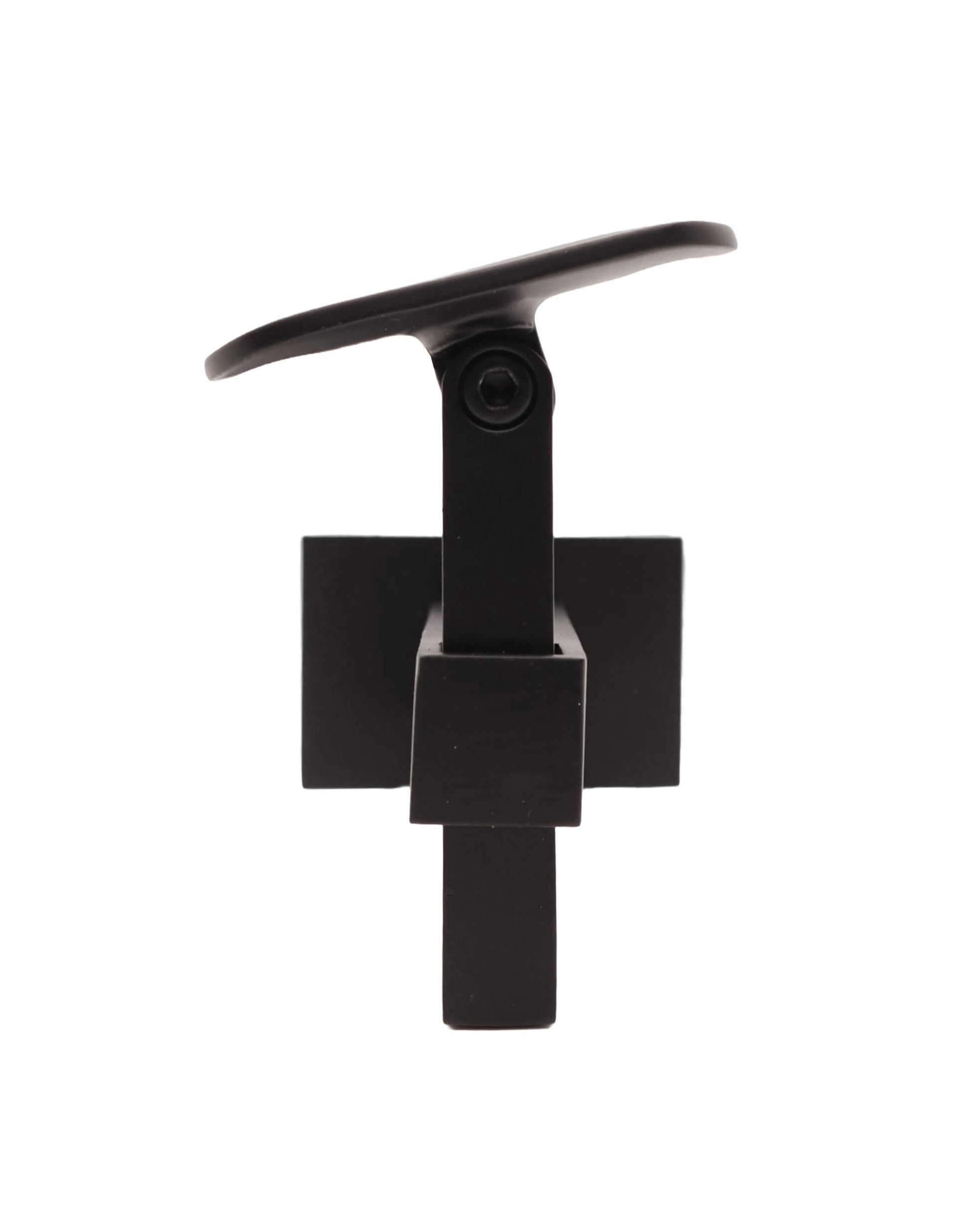 Square Adjustable Wall to Handrail Bracket Tube Mounting Black Finish (G1025-BLK-SQR) - SHEMONICO